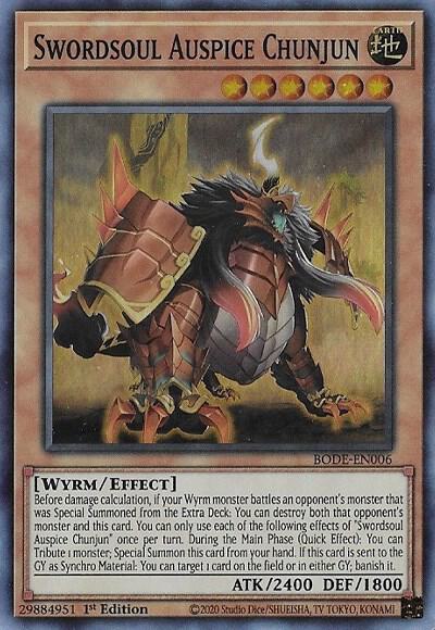 Swordsoul Auspice Chunjun BODE-EN006 (Burst of Destiny)  - 1st Edition