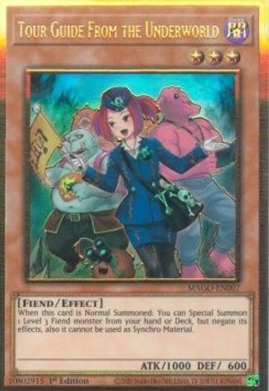 Tour Guide From the Underworld (Alternate Art) (MAGO-EN007) - Premium Gold Rare - 1st Edition - Maximum Gold