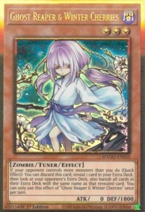 Ghost Reaper & Winter Cherries (Alternate Art) (MAGO-EN010) - Premium Gold Rare - Maximum Gold
