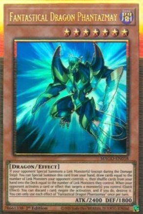 Fantastical Dragon Phantazmay (Alternate Art) (MAGO-EN018) - Premium Gold Rare - 1st Edition - Maximum Gold