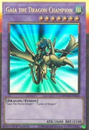 Gaia the Dragon Champion (MAGO-EN025) - Premium Gold Rare - Maximum Gold