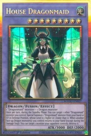 House Dragonmaid (MAGO-EN027) - Premium Gold Rare - Maximum Gold