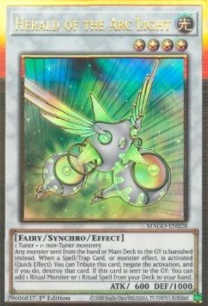 Herald of the Arc Light (MAGO-EN028) - Premium Gold Rare - Maximum Gold