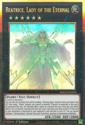 Beatrice, Lady of the Eternal (MAGO-EN035) - Premium Gold Rare - 1st Edition - Maximum Gold