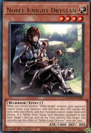 Noble Knight Drystan (MAGO-EN082) - Rare - 1st Edition - Maximum Gold