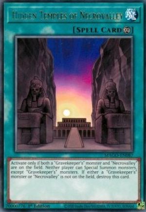 Hidden Temples of Necrovalley (MAGO-EN087) - Rare - Maximum Gold