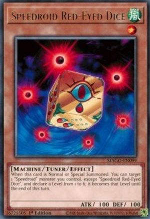 Speedroid Red-Eyed Dice (MAGO-EN099) - Rare - Maximum Gold