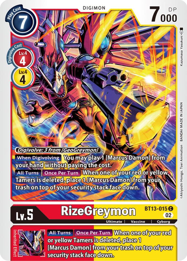 RizeGreymon BT13-015 C (Versus Royal Knights) 