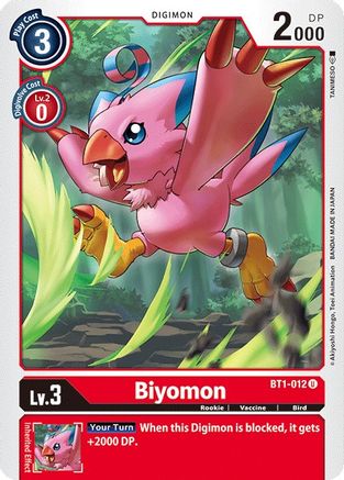 Biyomon - BT1-012 (BT1-012)  Uncommon - Release Special Booster 1.0