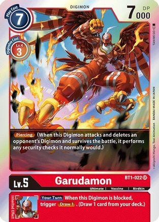 Garudamon - BT1-022 (BT1-022) Foil Super Rare - Release Special Booster 1.0