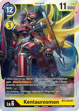 Kentaurosmon (BT3-043) Foil Super Rare - Release Special Booster 1.0
