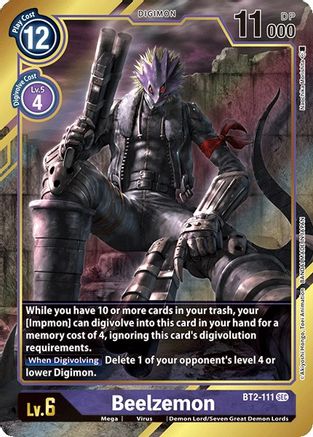 Beelzemon (Alternate Art) (BT2-111) Foil Secret Rare - Release Special Booster 1.0