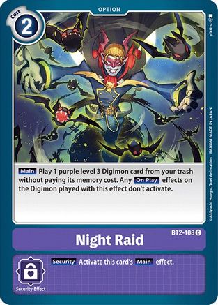 Night Raid (BT2-108)  Common - Release Special Booster 1.0
