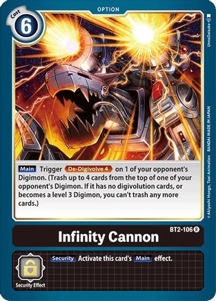 Infinity Cannon (BT2-106)  Rare - Release Special Booster 1.0