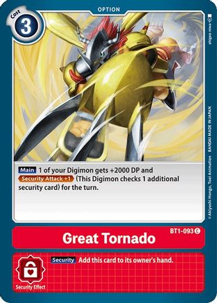 Great Tornado (BT1-093)  Common - Release Special Booster 1.0