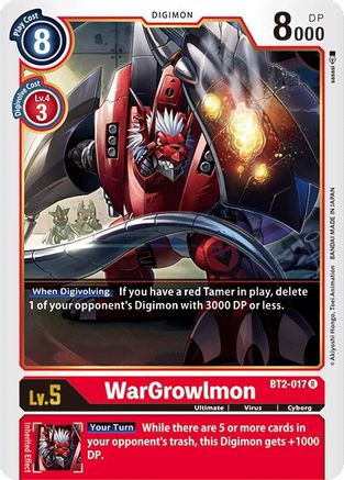 WarGrowlmon (BT2-017)  Rare - Release Special Booster 1.0