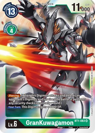 GranKuwagamon (BT1-083) Foil Super Rare - Release Special Booster 1.5