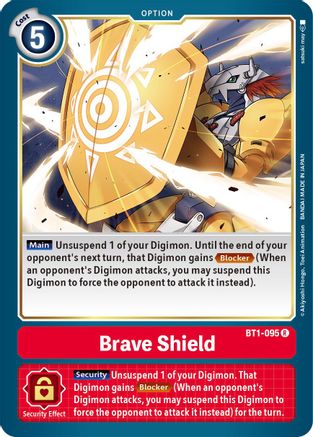 Brave Shield (BT1-095)  Rare - Release Special Booster 1.5