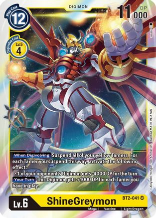 ShineGreymon (BT2-041) Foil Super Rare - Release Special Booster 1.5