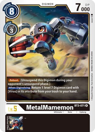 MetalMamemon (BT3-071)  Rare - Release Special Booster 1.5