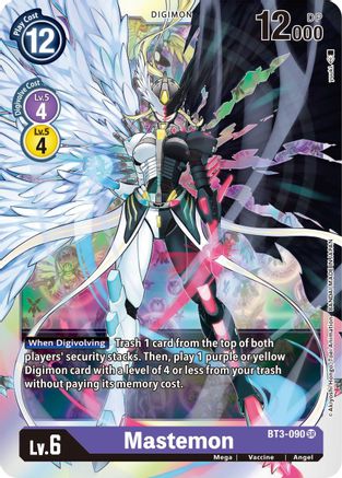 Mastemon (BT3-090) Foil Super Rare - Release Special Booster 1.5
