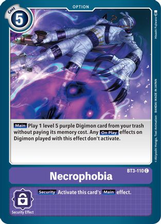 Necrophobia (BT3-110)  Common - Release Special Booster 1.5