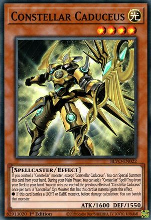 Constellar Caduceus (BLVO-EN022) - Super Rare - 1st Edition - Blazing Vortex
