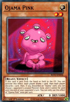 Ojama Pink (BLVO-EN036) - Common - 1st Edition - Blazing Vortex