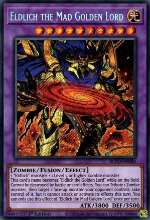 Eldlich the Mad Golden Lord (BLVO-EN040) - Secret Rare - Blazing Vortex