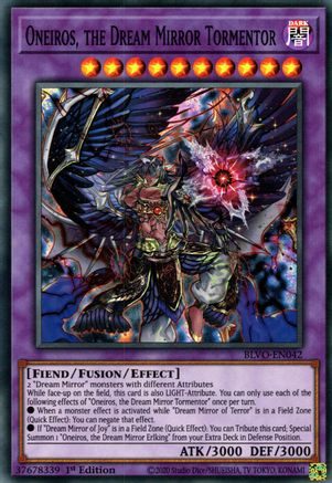 Oneiros, the Dream Mirror Tormentor (BLVO-EN042) - Super Rare - 1st Edition - Blazing Vortex