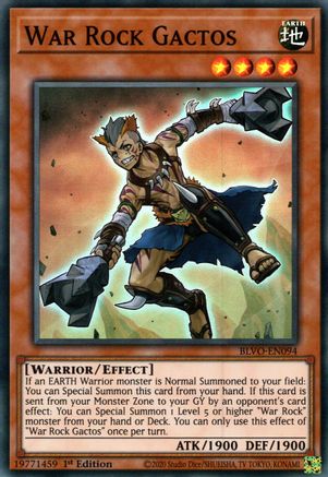War Rock Gactos (BLVO-EN094) - Super Rare - 1st Edition - Blazing Vortex