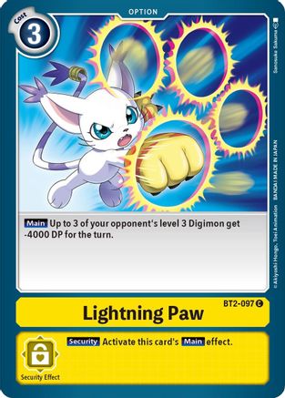 Lightning Paw (BT2-097)  Common - Release Special Booster 1.5