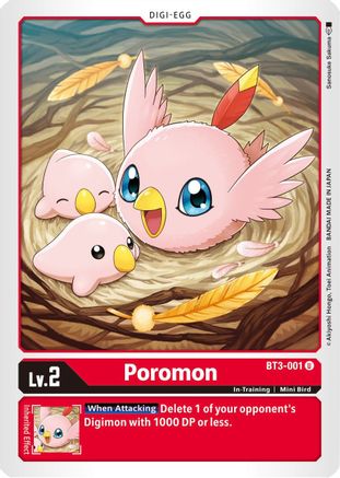 Poromon (BT3-001)  Uncommon - Release Special Booster 1.5