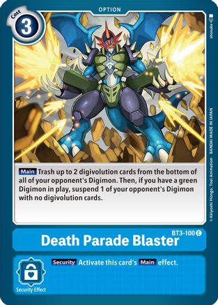 Death Parade Blaster (BT3-100)  Common - Release Special Booster 1.5