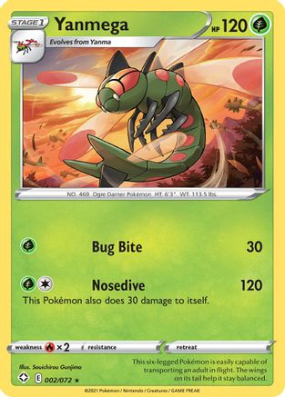 Yanmega 2/72  - Rare - Shining Fates