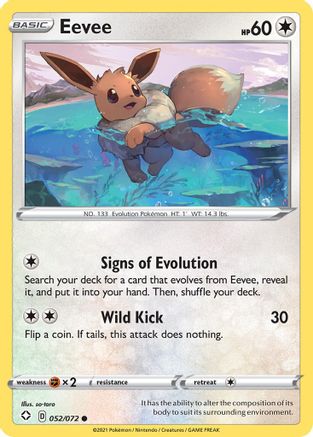 Eevee 52/72  - Common - Shining Fates
