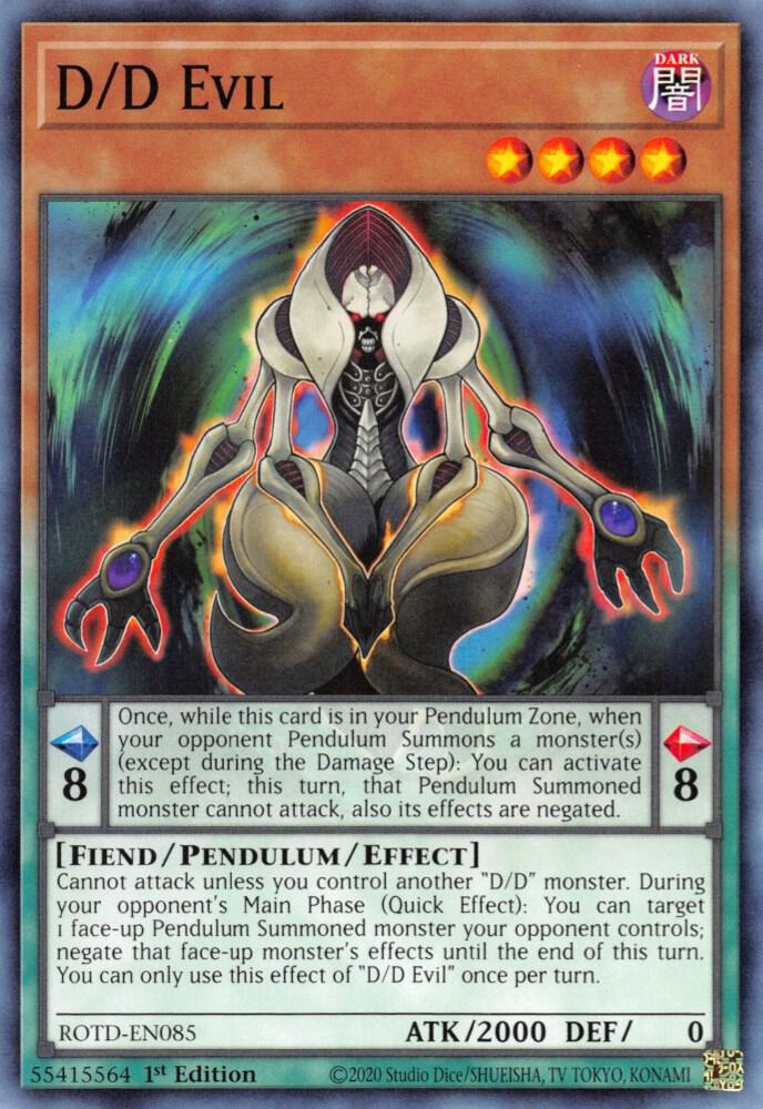 D/D Evil ROTD-EN085 (Rise of the Duelist)  - 1st Edition