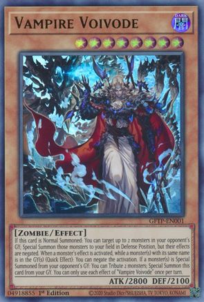 Vampire Voivode (GFTP-EN001) - Ultra Rare - Ghosts From the Past