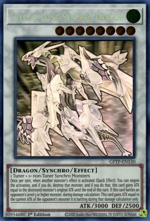 Crystal Wing Synchro Dragon (Ghost Rare) (GFTP-EN130) - Ghost Rare - Ghosts From the Past