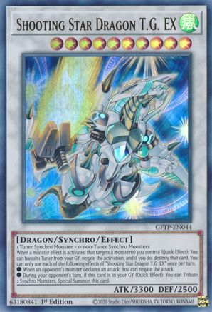 Shooting Star Dragon T.G. EX (GFTP-EN044) - Ultra Rare - 1st Edition - Ghosts From the Past