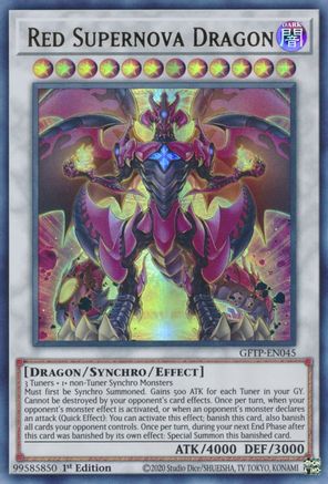 Red Supernova Dragon (GFTP-EN045) - Ultra Rare - 1st Edition - Ghosts From the Past