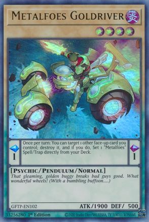 Metalfoes Goldriver (GFTP-EN102) - Ultra Rare - 1st Edition - Ghosts From the Past