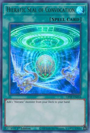 Hieratic Seal of Convocation (GFTP-EN054) - Ultra Rare - 1st Edition - Ghosts From the Past