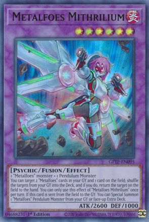 Metalfoes Mithrilium (GFTP-EN095) - Ultra Rare - 1st Edition - Ghosts From the Past