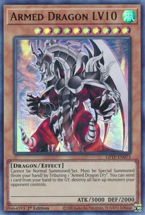 Armed Dragon LV10 (GFTP-EN075) - Ultra Rare - 1st Edition - Ghosts From the Past