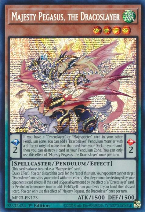 Majesty Pegasus the Dracoslayer MP23-EN173 (25th Anniversary Tin: Dueling Heroes Mega Pack)  - 1st Edition