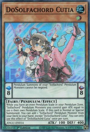 DoSolfachord Cutia (ANGU-EN014) - Super Rare - 1st Edition - Ancient Guardians