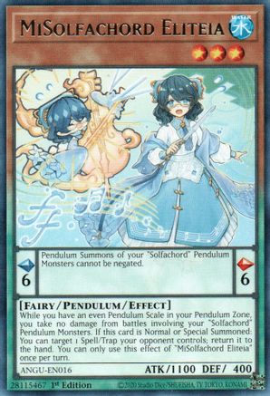 MiSolfachord Eliteia (ANGU-EN016) - Rare - 1st Edition - Ancient Guardians