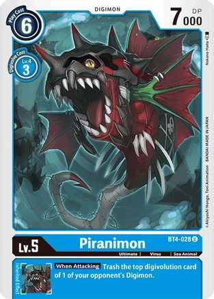 Piranimon (BT4-028)  Uncommon - Great Legend