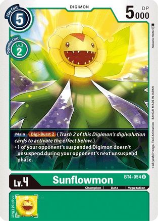 Sunflowmon (BT4-054)  Uncommon - Great Legend
